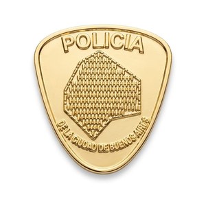Chapa de pecho Policía de la Ciudad (sin pintar) — Multifuerzas Ponasso